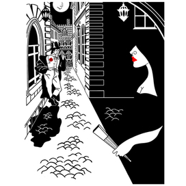 Ночное рандеву в переулке грёз.