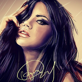 Портрет девушка брюнетка