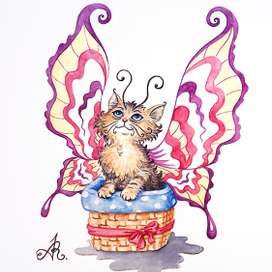 Пушистая бабочка