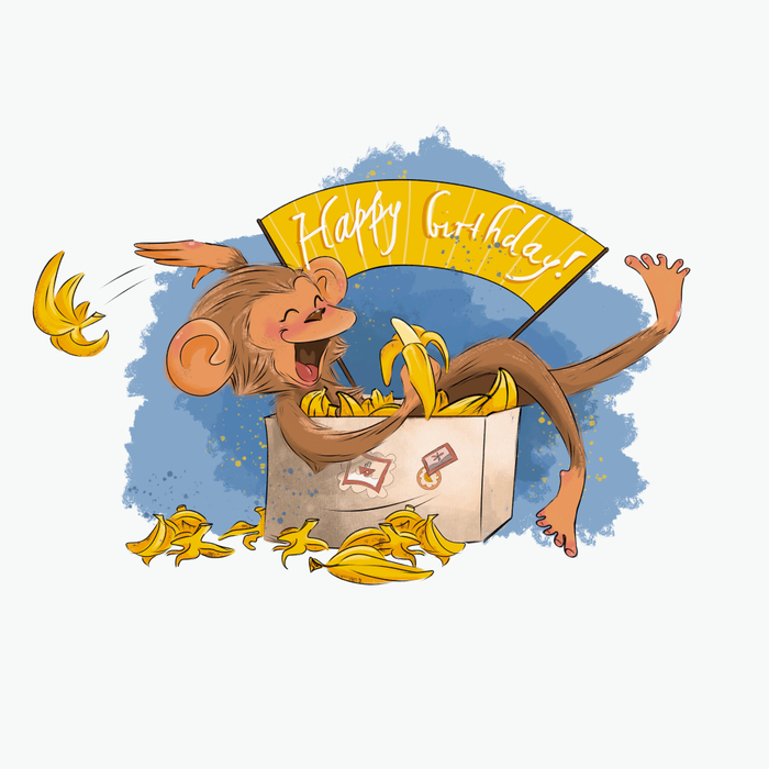 Если бы поздравляла мартышка 