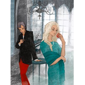 Illustration for the book « The Girl with alabaster skin»