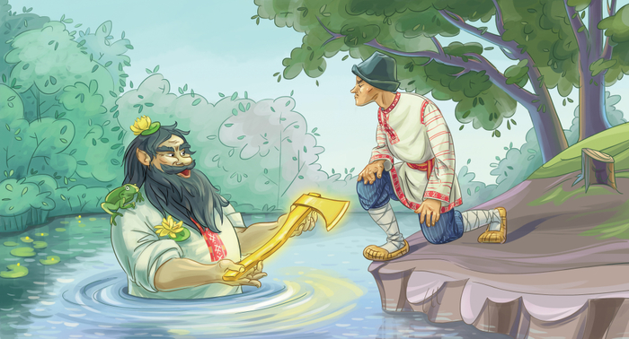 Иллюстрация к удмуртской сказке