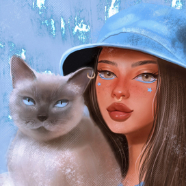 Girl and cat