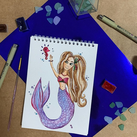 Акварельная русалка