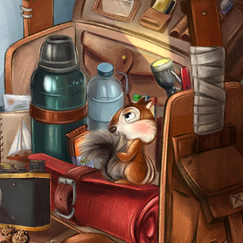 Иллюстрация к книге Анны Илюшиной "Бурундучья поэма"