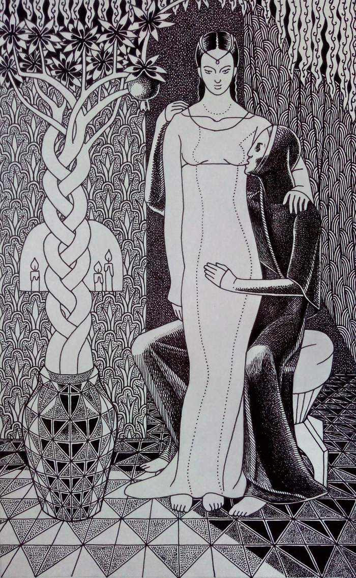 Аид уговаривает Персефону