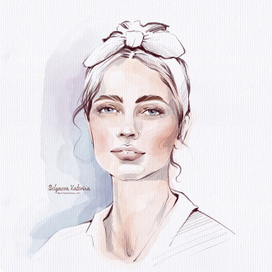 незнакомка (диджитал акварель)