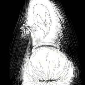 иллюстрация с ведьмой