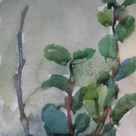 Просто листья акварелью