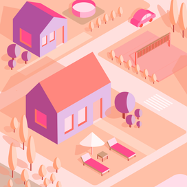 Город в изометрии