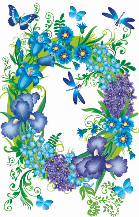 синие цветы