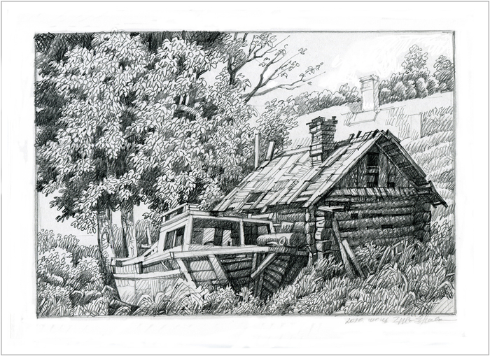 Лодка и сарай