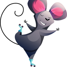 Мышка на коньках