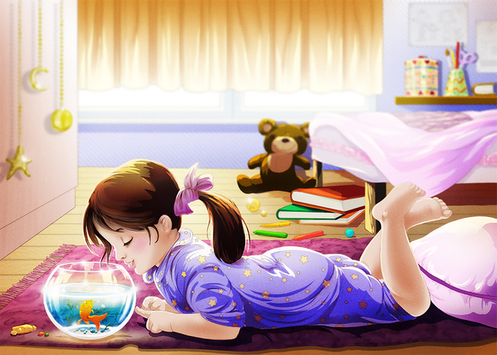 Девочка с рыбкой