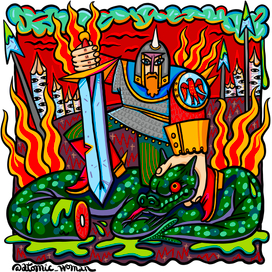 «Воин» — принт для футболки PROFMAX