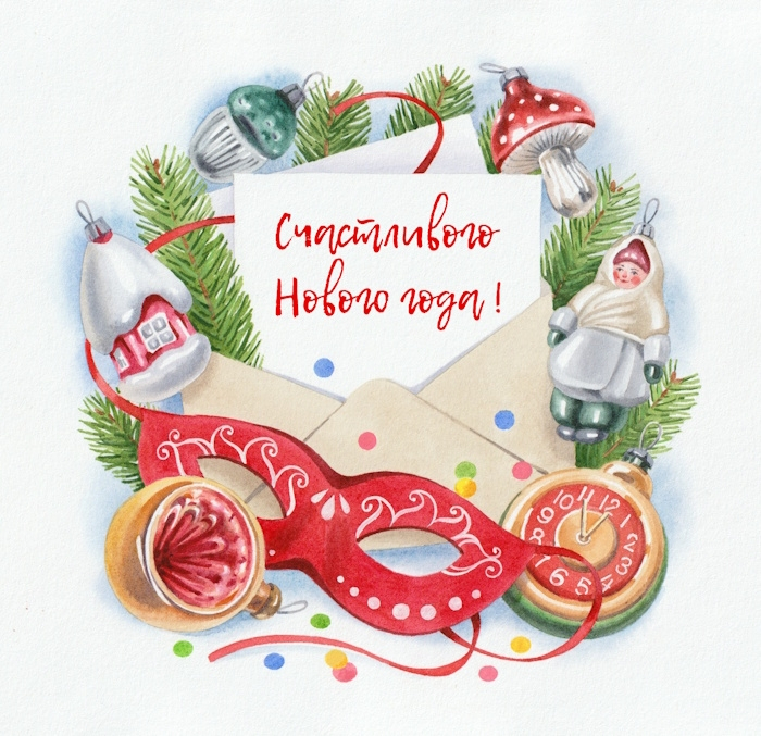 Иллюстрация в стиле ретро 