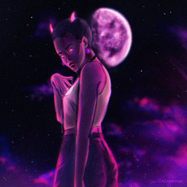 луна фиолетовая