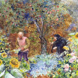 Иллюстрация к сказке Братьев Грим "Рапунцель".