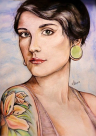 Девушка с тату