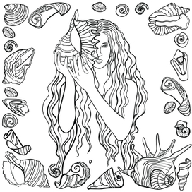 Раскраска-антистресс. Морская тема.