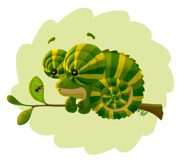 Удивлённый хамелеон