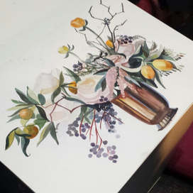 Акварельные цветы