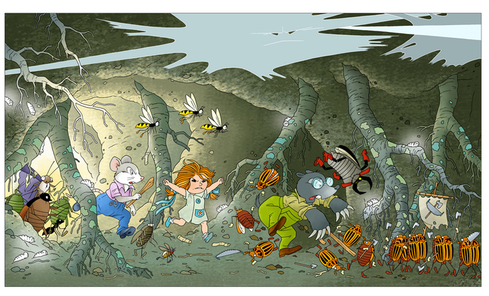 Иллюстрация к книге Олега Васютинского "Зюзюка Зю"