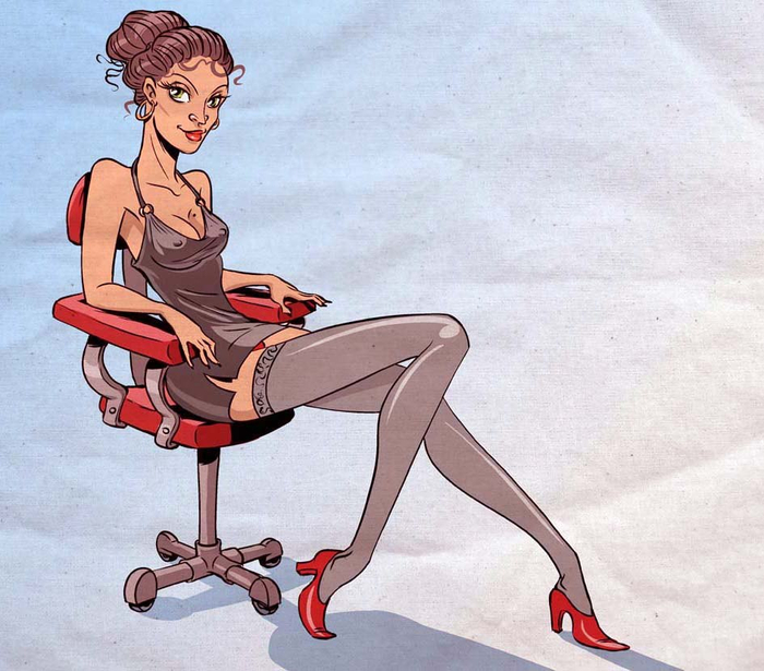 Тян на стуле