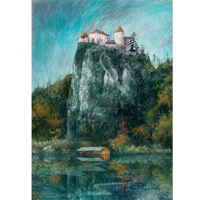 Замок на озере Блед, для агентства "Питерхуд".