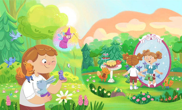 Исполненное желание. Детская книжная иллюстрация 