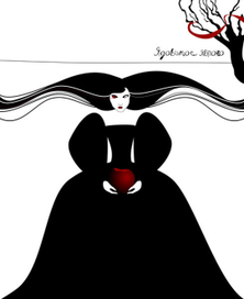 Иллюстрация к рассказу Нила Геймана «Снег, зеркало, яблоко»