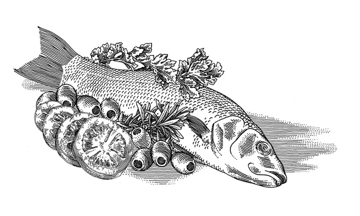 Рыба и зелень