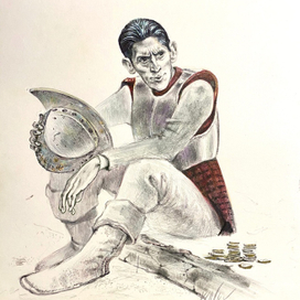 Иллюстрации к онлайн забегу #рисуюкаждыйдень Портрет конкистадора