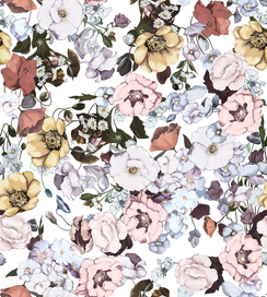 Цветочный раппорт для печати на ткани.