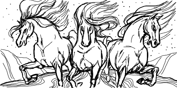 "Три белых коня, эх, три белых коня, Декабрь, Январь и Февраль!"