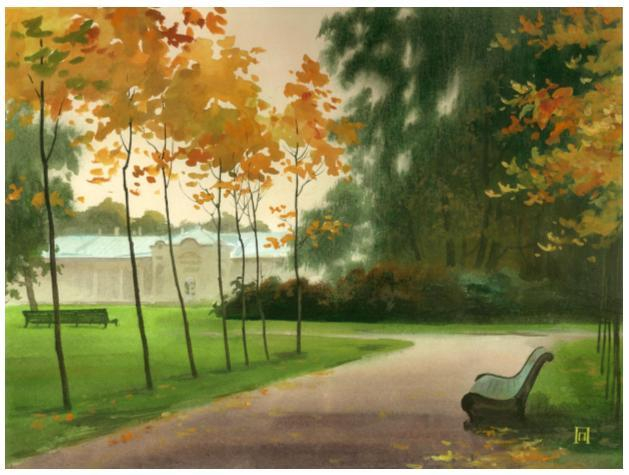 аллея в Ораниенбауме