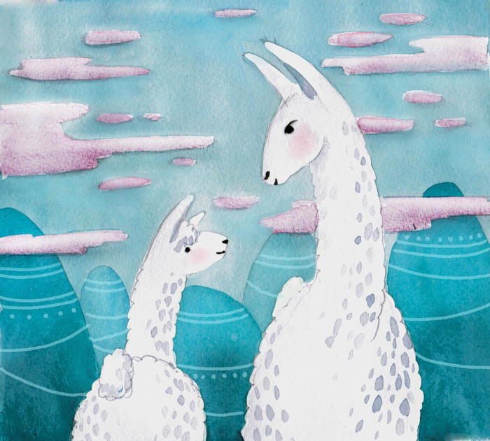 Лама и мама