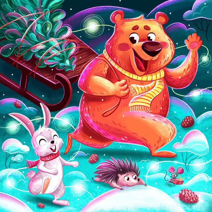 Медведь с ёлкой