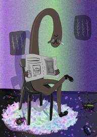 Man reading newspaper