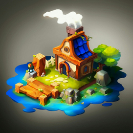 Пейзаж в изометрии