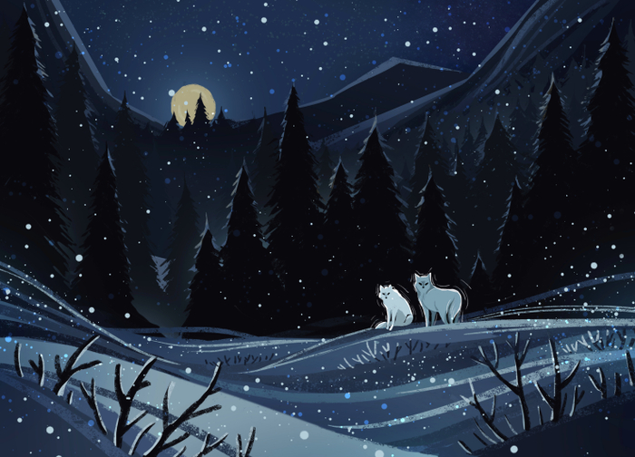 Зимние волки