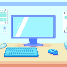 Векторная иллюстрация - "Work space"