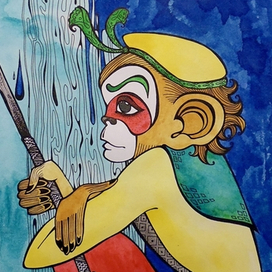 сунь укун. за водопадом