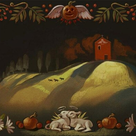 Хэллоуин открытка 