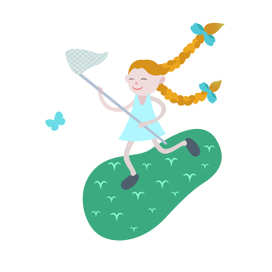 девочка с сачком 