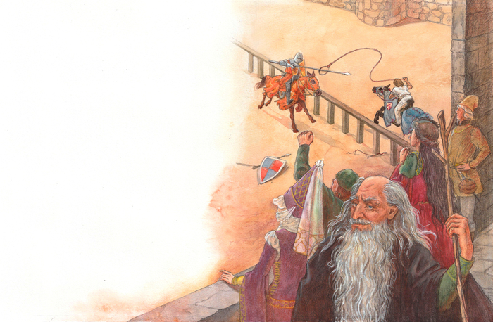 Иллюстрация к роману М. Твена "Янки при дворе короля Артура"