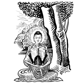 Иллюстрация для книги про Будду