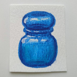 Синяя баночка