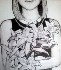 Девушка с лилиями