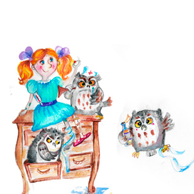 Девочка и совята